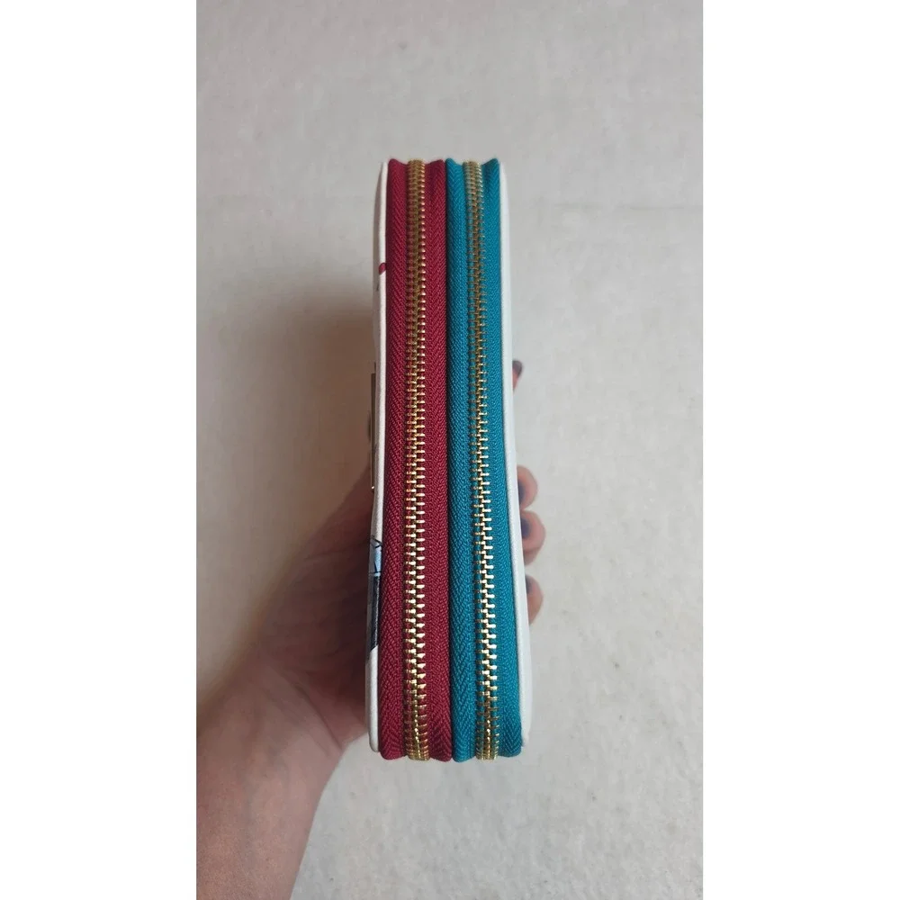 Nikky by Nicole Lee Paris Girl Scooter Double Zip Wallet Retired Art NIB